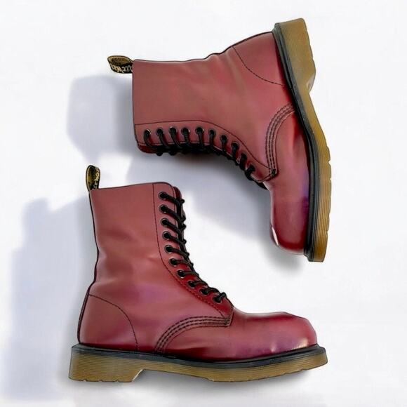 Dr. Doc Martens Maine 6.5 Exposed Steel Toe Cherry Red Smooth Leather
Boots UK4 - Picture 5 of 13